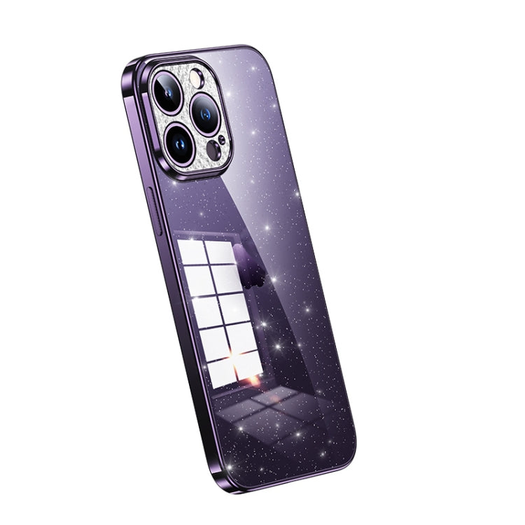 SULADA Electroplated Transparent Glittery TPU Phone Case, For iPhone 12 Pro Max, For iPhone 11