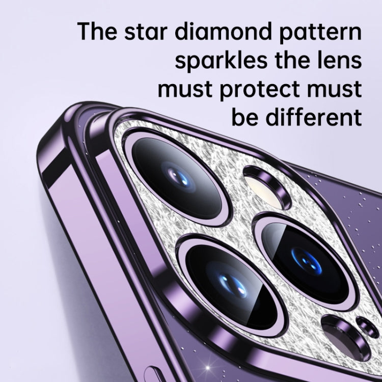 SULADA Electroplated Transparent Glittery TPU Phone Case, For iPhone 12 Pro Max, For iPhone 11