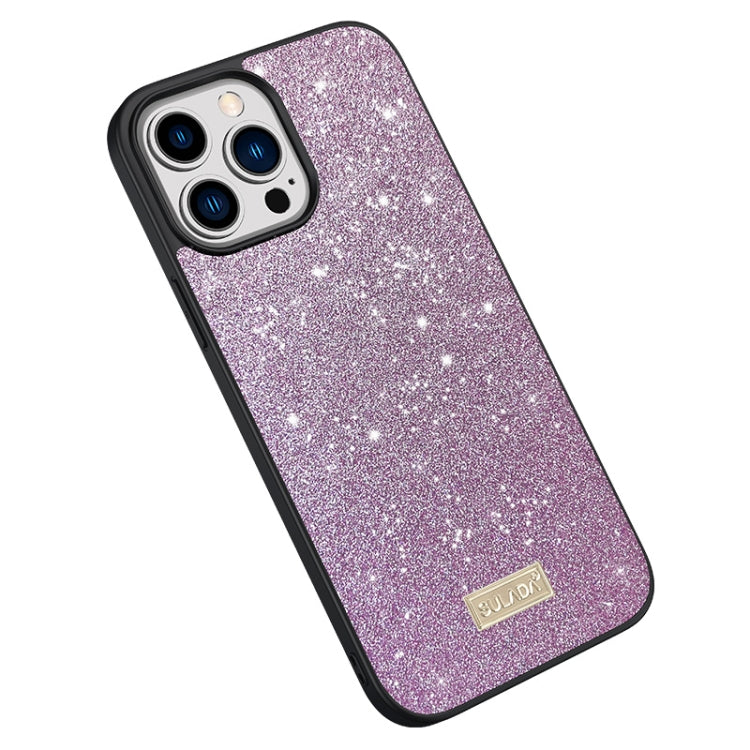 SULADA Glittery PC Hybrid TPU Handmade Leather Phone Case, For iPhone 16 Pro Max, For iPhone 16 Pro, For iPhone 16 Plus, For iPhone 16, For iPhone 15 Pro Max, For iPhone 15 Pro, For iPhone 15 Plus, For iPhone 15
