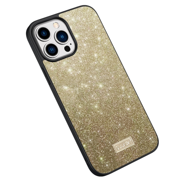 SULADA Glittery PC Hybrid TPU Handmade Leather Phone Case, For iPhone 16 Pro Max, For iPhone 16 Pro, For iPhone 16 Plus, For iPhone 16, For iPhone 15 Pro Max, For iPhone 15 Pro, For iPhone 15 Plus, For iPhone 15