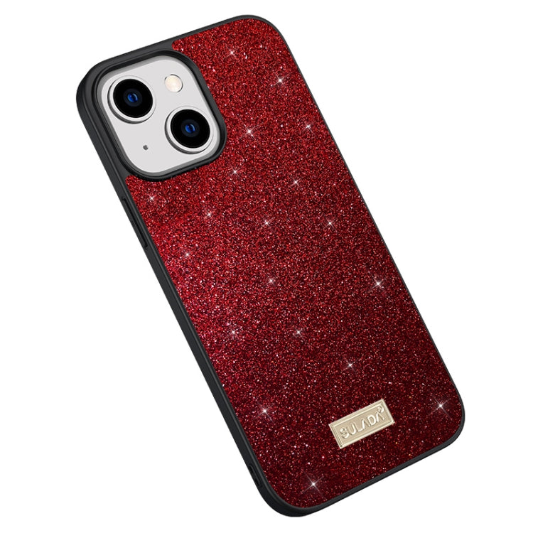 SULADA Glittery PC Hybrid TPU Handmade Leather Phone Case, For iPhone 16 Pro Max, For iPhone 16 Pro, For iPhone 16 Plus, For iPhone 16, For iPhone 15 Pro Max, For iPhone 15 Pro, For iPhone 15 Plus, For iPhone 15