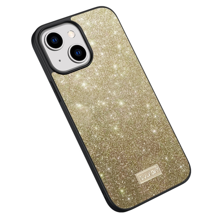 SULADA Glittery PC Hybrid TPU Handmade Leather Phone Case, For iPhone 16 Pro Max, For iPhone 16 Pro, For iPhone 16 Plus, For iPhone 16, For iPhone 15 Pro Max, For iPhone 15 Pro, For iPhone 15 Plus, For iPhone 15