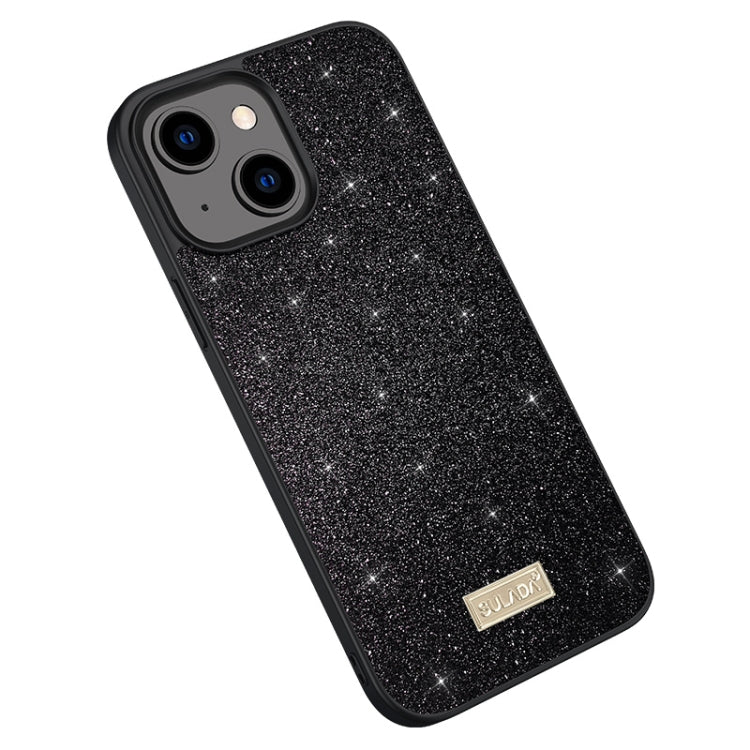 SULADA Glittery PC Hybrid TPU Handmade Leather Phone Case, For iPhone 16 Pro Max, For iPhone 16 Pro, For iPhone 16 Plus, For iPhone 16, For iPhone 15 Pro Max, For iPhone 15 Pro, For iPhone 15 Plus, For iPhone 15