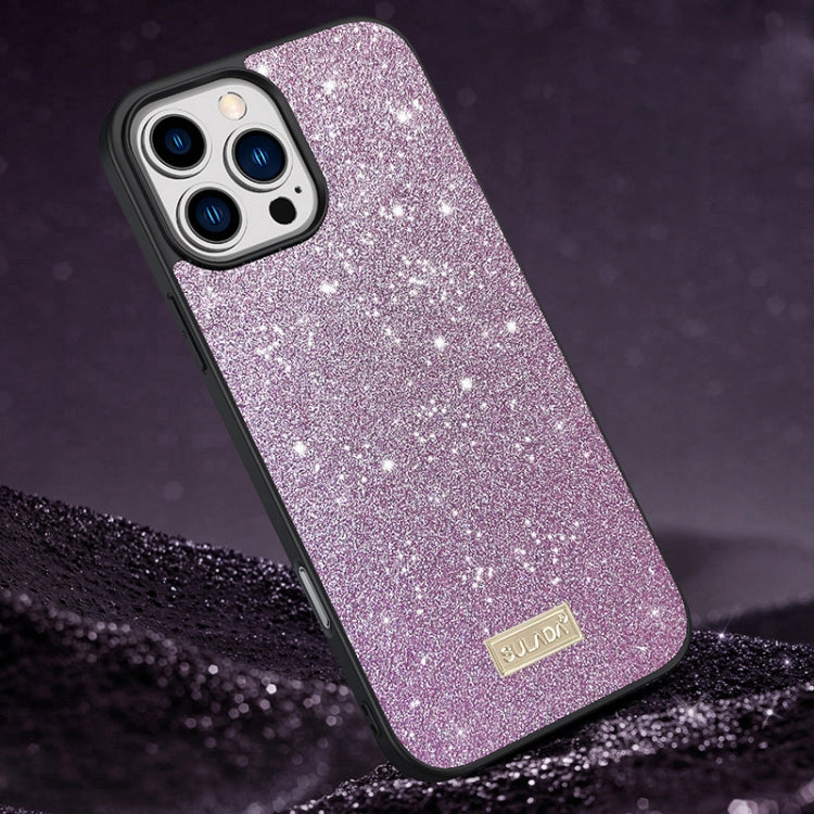 SULADA Glittery PC Hybrid TPU Handmade Leather Phone Case, For iPhone 16 Pro Max, For iPhone 16 Pro, For iPhone 16 Plus, For iPhone 16, For iPhone 15 Pro Max, For iPhone 15 Pro, For iPhone 15 Plus, For iPhone 15