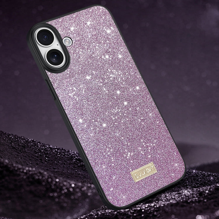 SULADA Glittery PC Hybrid TPU Handmade Leather Phone Case, For iPhone 16 Pro Max, For iPhone 16 Pro, For iPhone 16 Plus, For iPhone 16, For iPhone 15 Pro Max, For iPhone 15 Pro, For iPhone 15 Plus, For iPhone 15
