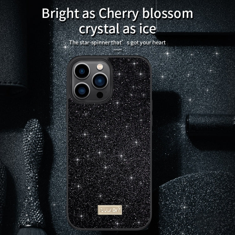 SULADA Glittery PC Hybrid TPU Handmade Leather Phone Case, For iPhone 16 Pro Max, For iPhone 16 Pro, For iPhone 16 Plus, For iPhone 16, For iPhone 15 Pro Max, For iPhone 15 Pro, For iPhone 15 Plus, For iPhone 15