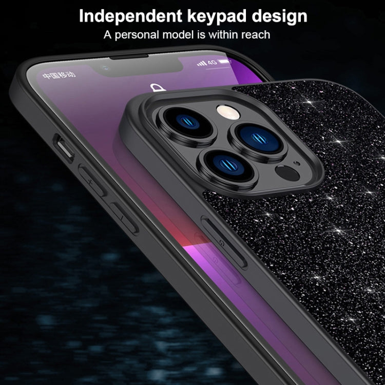 SULADA Glittery PC Hybrid TPU Handmade Leather Phone Case, For iPhone 16 Pro Max, For iPhone 16 Pro, For iPhone 16 Plus, For iPhone 16, For iPhone 15 Pro Max, For iPhone 15 Pro, For iPhone 15 Plus, For iPhone 15